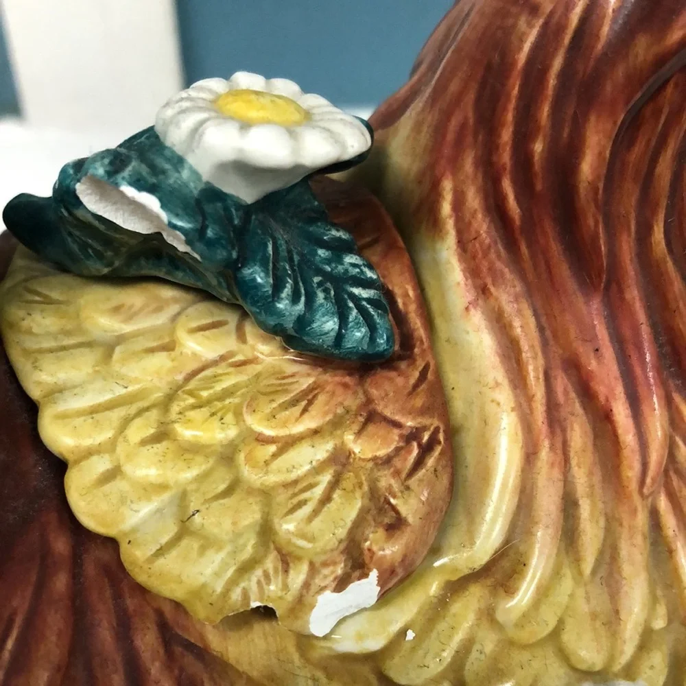 Retired Fitz & Floyd Classics Coq Du‎ Village Rooster Tea Pot 10” x 7”